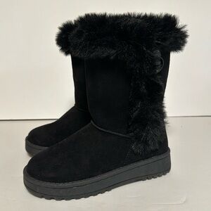 SO Sofia Girls Chestnut Brown‎ Faux Fur Sherpa Style Boot Size 12